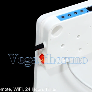 塗装可能な白のカスタマイズされた色スリムWi-Fiデジタル調整可能なサーモスタットP40400W穏やかな壁の対流式セラミックパネルヒーター - Product Image 6