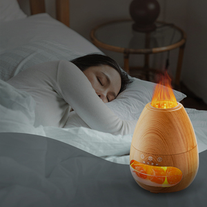 2024 Neues Produkt Feuer dekoration Ultraschall be feuchter 3D Flame Salt Stone Aroma diffusor Heimgebrauch Luft flescher mit Nachtlicht