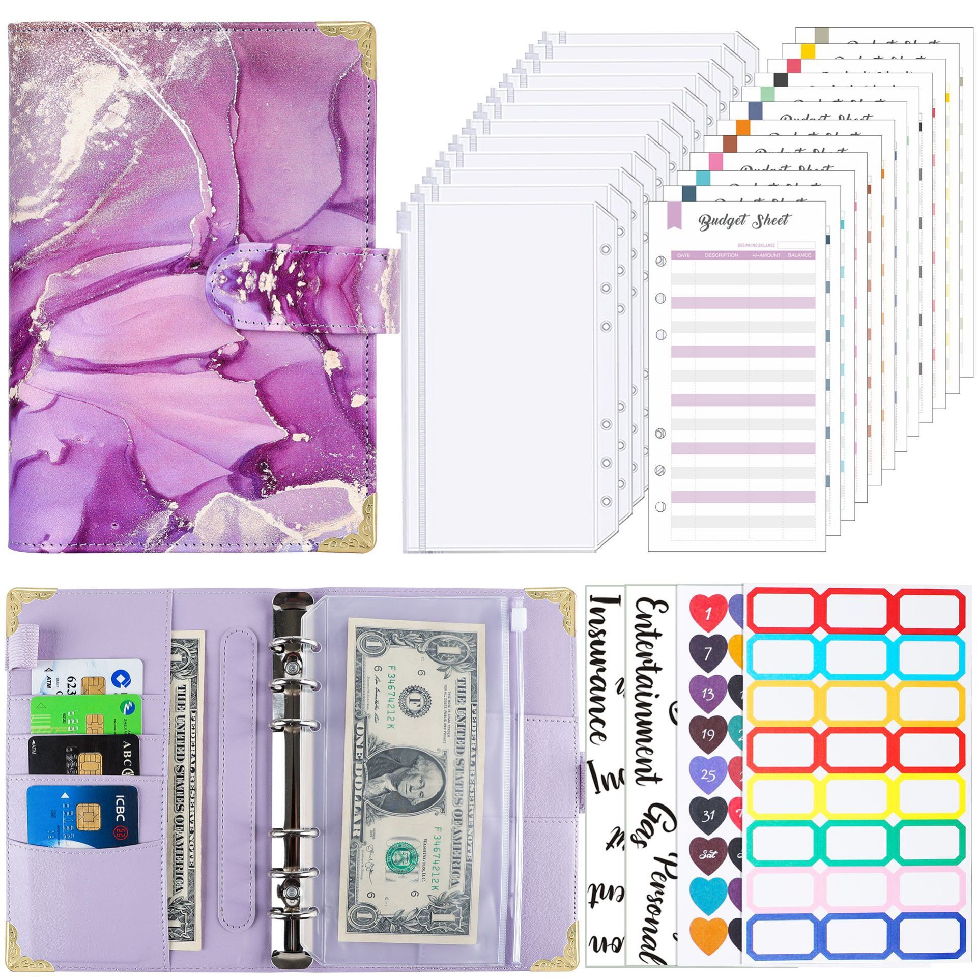 Uv-fairy purple-zipper bag 1212 color budget card 12a english 2