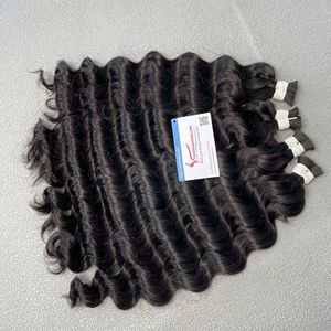 Stokta hazır 100% vietnamca Remy İnsan saç dokuma uzantıları dantel tipi buhar derin dalga peruk malzeme toplu 8- 30 inç - Product Image 3