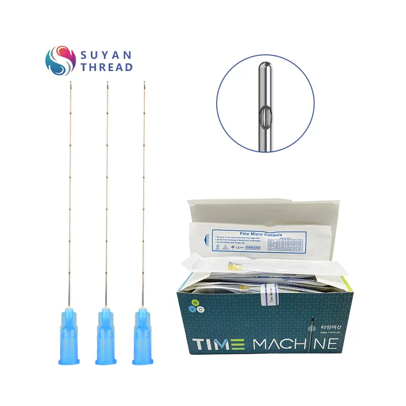 Dịch vụ OEM cùn tip 27g 50mm Micro cannula 18g kim Kích thước 20g khối lượng cho Hyaluronic Acid Dermal Filler tiêm