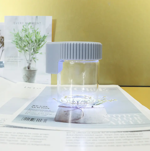 โลโก้ที่กําหนดเอง 2024 ออกแบบใหม่ขวดขยายไฟ LED กลมใสภาชนะแก้ว Jar สําหรับสมุนไพร - Product Image 5