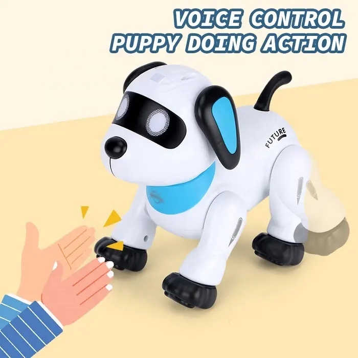 La programmazione di giocattoli per cani Robot telecomandati interattivi con peluche elettrico intelligente imita il cane da ballo educativo animale domestico RC