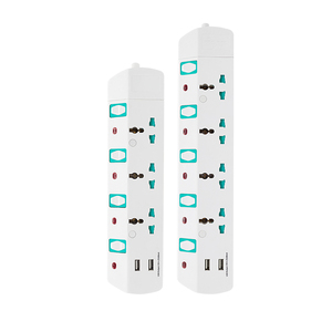 尼泊尔带多个插座和USB端口的电源浪涌通用延长线和电源板价格 - Product Image 1