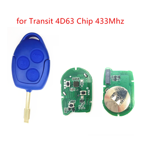 Mavi/siyah 4D63 çip 433Mhz araba uzaktan anahtar ile 3 düğmeler P/N 6C1T15K601AG Ford Transit için WM VM 2006-2014 araç anahtarı - Product Image 6