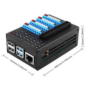 GeeekPi 40pin cavo presa GPIO morsettiera custodia in metallo con LED per Raspberry Pi 4 modello B - Product Image 3