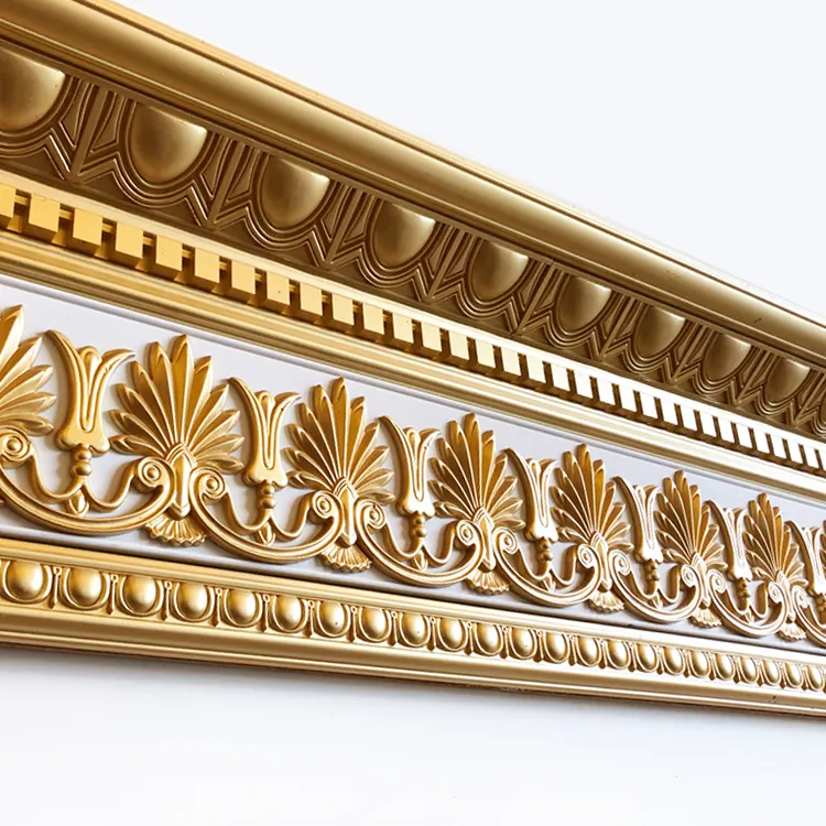 بانرو-تصميم فرنسي فاخر, ورق شجر ذهبي من البوليسترين لتزيين جدران الأسقف