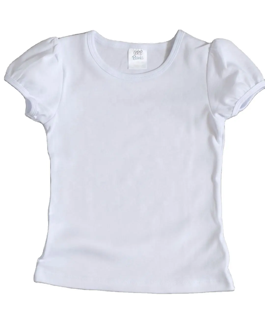 Baby kleidung, Baby Girls Puff Short Sleeve Kids T-Shirt Ruffle, großhandel baby kurzarm top