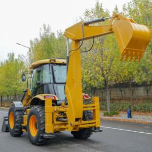 Free Shipping Second <strong>Hand</strong> Backhoe Loader Front Farm <strong>Tractor</strong> Mini Backhoe Loader &amp; Wheel for Sale - Product Image 4