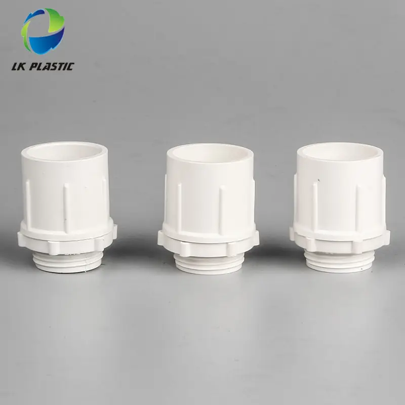 อะแดปเตอร์พลาสติก PVC LK พร้อมแหวนล็อคอะแดปเตอร์ท่อ HDPE PVC ชายและหญิง