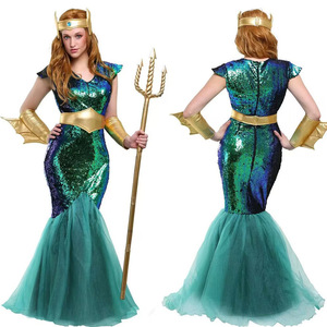 ชุดคอสตูมฮาโลวีนสำหรับผู้ใหญ่แบบราชาแห่งท้องทะเลชุดฟาโรห์โบราณชุดราชินีนักรบชุดแต่งกายสำหรับกษัตริย์และราชินีชุดฟาโรห์ - Product Image 5