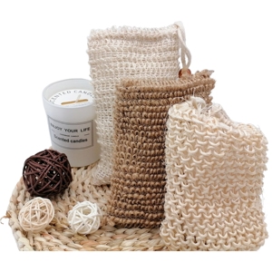 Cotton Hemp Ribbon Disposable Foam Mesh Soap Bag <strong>Net</strong> Pocket Bath Wash Face Cleanser Foam Mesh Soap <strong>Net</strong> Bath <strong>Essentials</strong> - Product Image 1