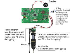 7,0-Zoll-TFT-LCD-Bildschirm IPS-Anzeige modus RGB-Schnitts telle 1024*600 128-Bit-TFT-LCD-Controller - Product Image 3