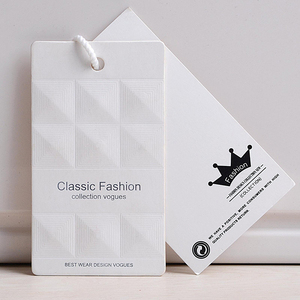 <strong>Custom</strong> Logo Matte Black Cotton <strong>String</strong> Clothing Label Kraft Paper Embossed Hang <strong>Tags</strong> for Shoes and Bags - Product Image 4