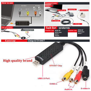 用于计算机投影仪音频视频转换采集卡的USB 2.0 VHS DVD音频视频转换器适配器Scart捕获RCA电缆 - Product Image 4