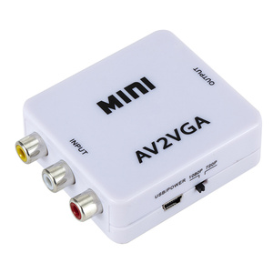 Convertidor de vídeo Mini HD RCA CVBS AV a VGA, convertidor de vídeo av2vga con enchufe de audio de 3,5mm para pantalla de proyector de TV de ordenador - Product Image 3