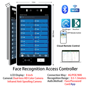 Sistema di controllo accessi alla porta Video Building Home Interom riconoscimento facciale Cloud APP remota Gym QR Code di controllo della tastiera di controllo