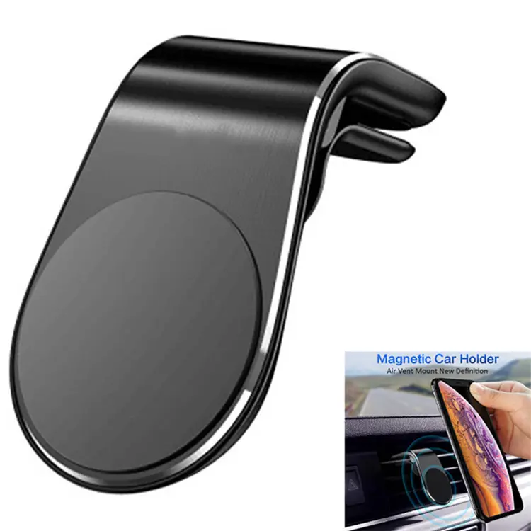 Metal manyetik araç telefonu tutucu Mini havalandırma sabitleme kıskacı mıknatıs telefon standı iPhone XS için Max Xiaomi akıllı telefonlar için araba