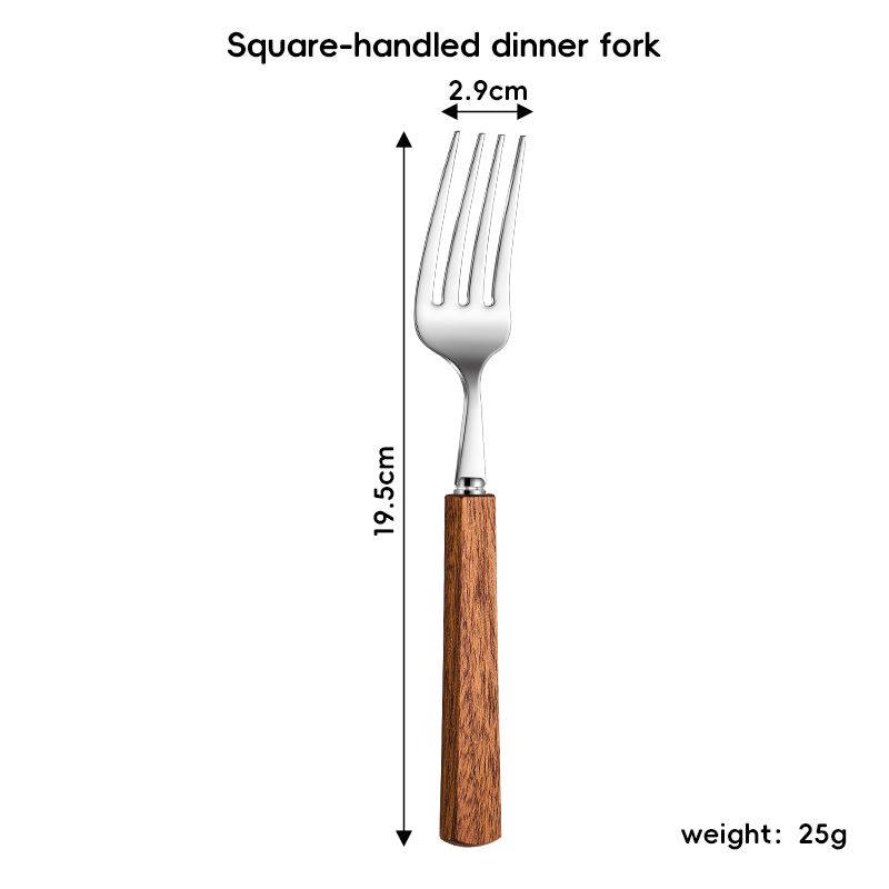 304 Sapele wood handle large dinner forks