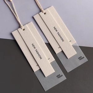 Eco-Friendly Special Paper Embossed and <strong>Printed</strong> Logo Swing <strong>Tags</strong> With <strong>String</strong> and Safety Pin for Clothing