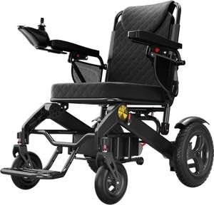 Preiswerter Basis-Elektrorollstuhl aus Aluminiumlegierung mit Abnehmbarer Fußstütze, Faltbar, mit Doppelten 200-W-Motoren - Product Image 1