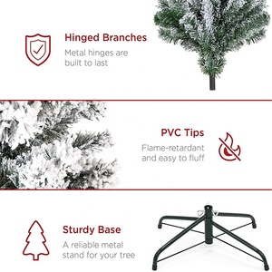 Best Choice <strong>Product</strong> 6ft Artificial Pine <strong>Tree</strong> Snow Flocked White Christmas <strong>Tree</strong> - Product Image 5