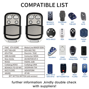 Telecomando multifunzione per porta da Garage 433/315mhz, codice fisso, compatibile con 60 marchi TX78 - Product Image 4