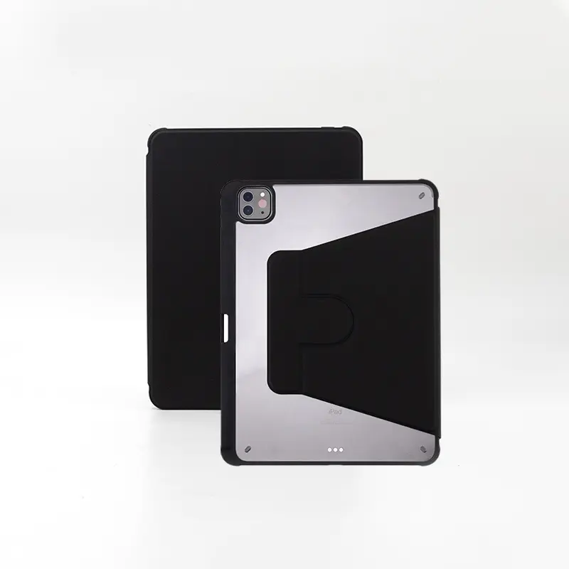 For iPad air 4/5 360 Rotation Shockproof Transparent Soft Clear Tpu Stand Tablet Case Tablet Cover