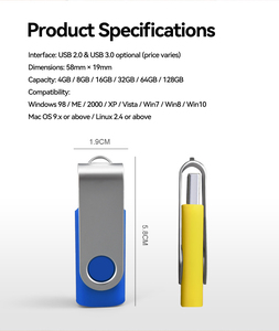 厂家直销价格定制批发USB 2.0 Pendrive多色1gb 4G 64GB USB 3.0 OEM ODM 2GB Usb闪存驱动器 - Product Image 5