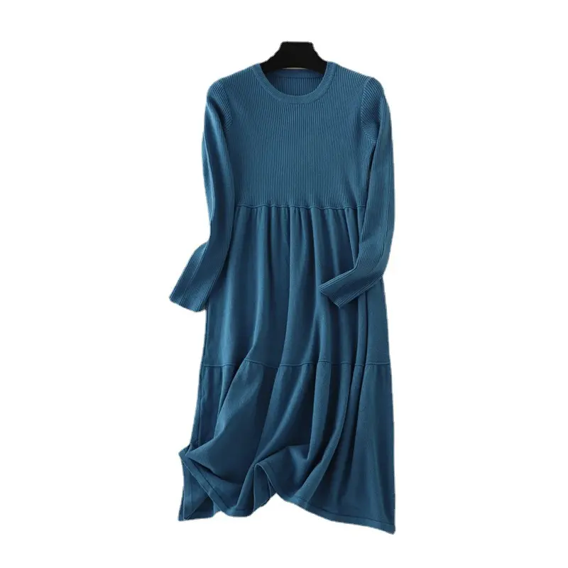 Robes pull mi-longues pour femmes, vente en gros, personnalisées, dernière collection automne hiver