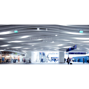 内部天花板吊顶现代大厅办公楼工厂设计挡板瓷砖假铝天花板 - Product Image 6