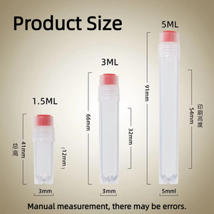 Mỹ phẩm nhựa kiểm tra ống chai lấy mẫu ống <span class=keywords><strong>5ml</strong></span> 3ml dùng một lần mạch máu Bộ sưu tập 1.<span class=keywords><strong>5ml</strong></span> chất lỏng mẫu chai - Product Image 2