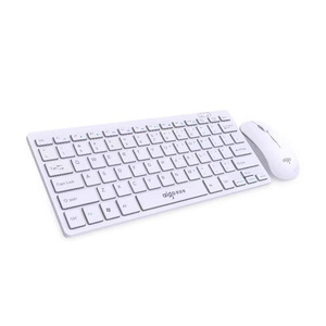 WQ7619A Combo de teclado y mouse inalámbricos MINI computadora Diseño QWERTY Receptor USB de 2,4 GHz, blanco y negro - Product Image 4