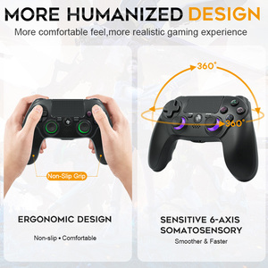 Multi-Mode Gaming <strong>Controller</strong> BT Wireless Gamepad for Mobile/PC/TV Rechargeable Ergonomic Joystick with <strong>Custom</strong> Buttons for <strong>PS4</strong> - Product Image 3