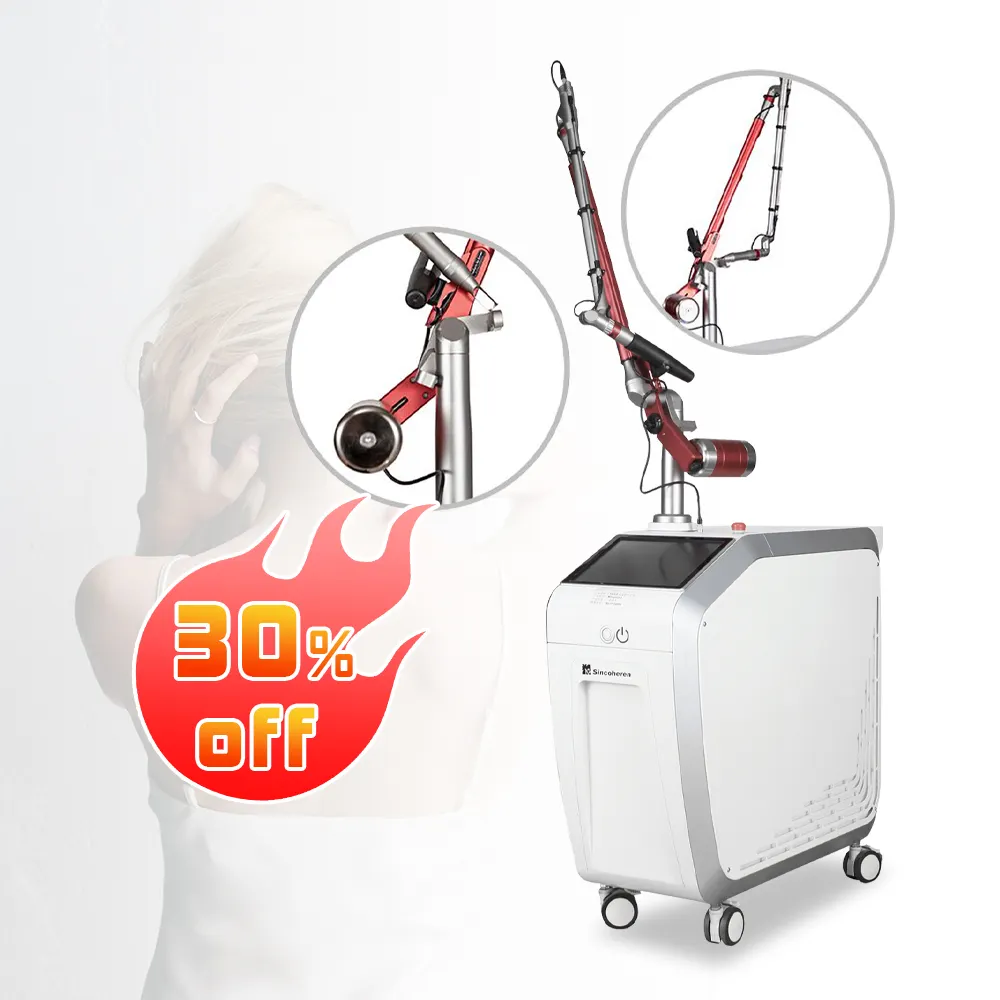 Sincoheren Longo Pulso Rubi Laser 1320nm 1064 nm 532nm Q switch Nd YAG Laser máquina para Removedor de Tatuagem