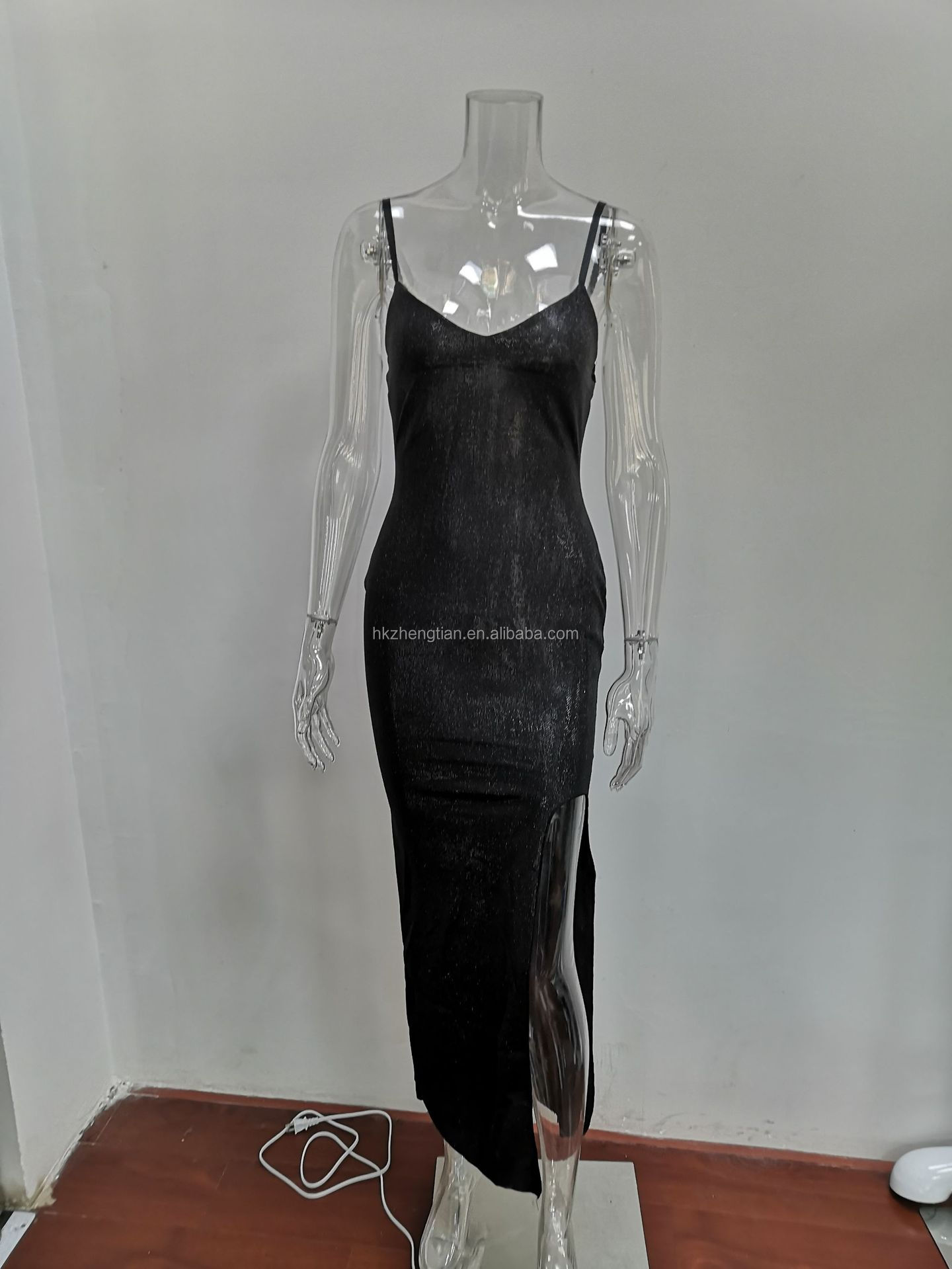 Deep V sexy Sequins Dress Women Wrap Ruched Sleeveless Long Dresses Ladies Cocktail Nightclub Party Dress Vestidos