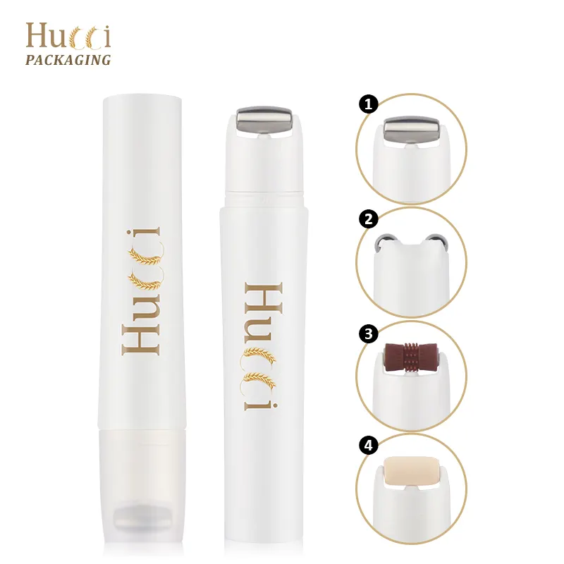 30 Ml 50 Ml Lege Zachte Concealer Roller Verpakking Buis Met Spons Applicator Siliconen Cosmetische Spons Schuim Buis