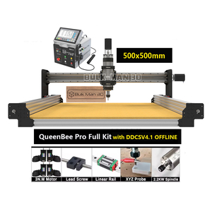 BulkMan3D 500x500 QueenBee Pro CNC Kit completo DDCSV4.1 Caja de control fuera de línea 3N. M Motor de circuito cerrado Máquina CNC de 4 ejes Enrutador de madera - Product Image 1