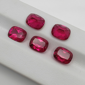 Rose <strong>Ruby</strong> Long Pad Cut High Quality Laboratory Grown <strong>Ruby</strong> Loose Lifting Method Synthesis of Recycled Gem Bare Stone - Product Image 3