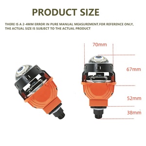 IDISON T26W 2.5 inç süper parlak ampul çift ışık fincan 2 ışık kaynakları yüksek ışın 5000Lux Bi-led projektör Lens için araba - Product Image 6