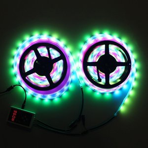 Светодиодная лента 5 м 12 В 6803 IC Dream Color RGB 5050 SMD 30 светодиодов/м IP67 водонепроницаемая Волшебная цветная лента + программный Радиоконтроллер 133 - Product Image 6