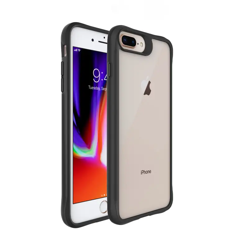 Per iPhone 6 7 8 Plus custodia trasparente trasparente Anti-ingiallimento Anti-impronta accessori per telefoni cellulari