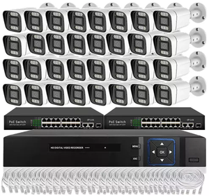Xmeye Kamera 32 Kanal IP 5MP POE Sicherheits alarm 4 Array LED 50 IR Abstand mit Sprach aufzeichnung system