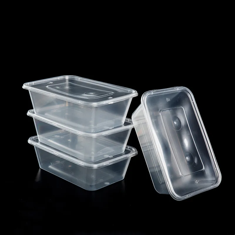 Lunchbox Kunststoff Bento Lebensmittel verpackung zum Mitnehmen Kunststoff Lunchbox benutzer definierte rechteckige Einweg-Kunststoff-Lebensmittel behälter