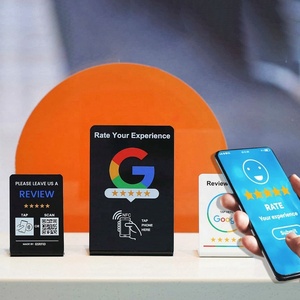 Benutzer definierter Druck Acryl NFC Tisch Display Stand Restaurant Menü NFC Google Review NFC Stand Tisch Display
