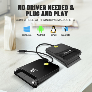 ZOWEETEK USB C Mobile IC lettore di Chip Card Writer tipo C accesso comune lettore di schede ISO 7816 lettore di Smart Card con OTG - Product Image 4