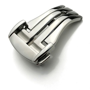 Custom 22mm Watch Accessories OEM Polish <strong>Deployment</strong> <strong>Clasp</strong> Push Button Automatically Open Butterfly Watch Buckle for Watch Strap - Product Image 5