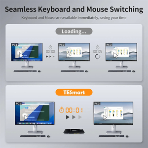 TESmart 4端口KVM交换机套件HDMI 4K60Hz带USB 3.0扩展坞，4 PCs 1显示器麦克风L/R输出KVM交换机 - Product Image 6