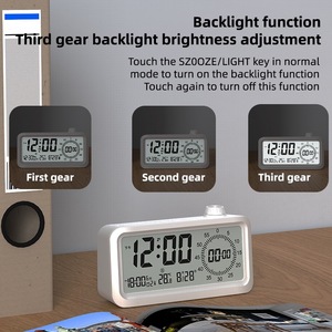 Neuer moderner leuchtender digitaler LCD-Wecker Dual Time Display Timer Watch Batterie betriebene Tischuhren für Kinder - Product Image 3