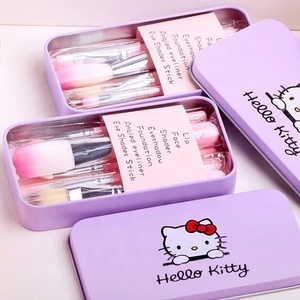 2023 sıcak satış toptan güzel pembe makyaj 7 adet fırçalar bir özel logolu kutu stokta maquillaje - Product Image 2